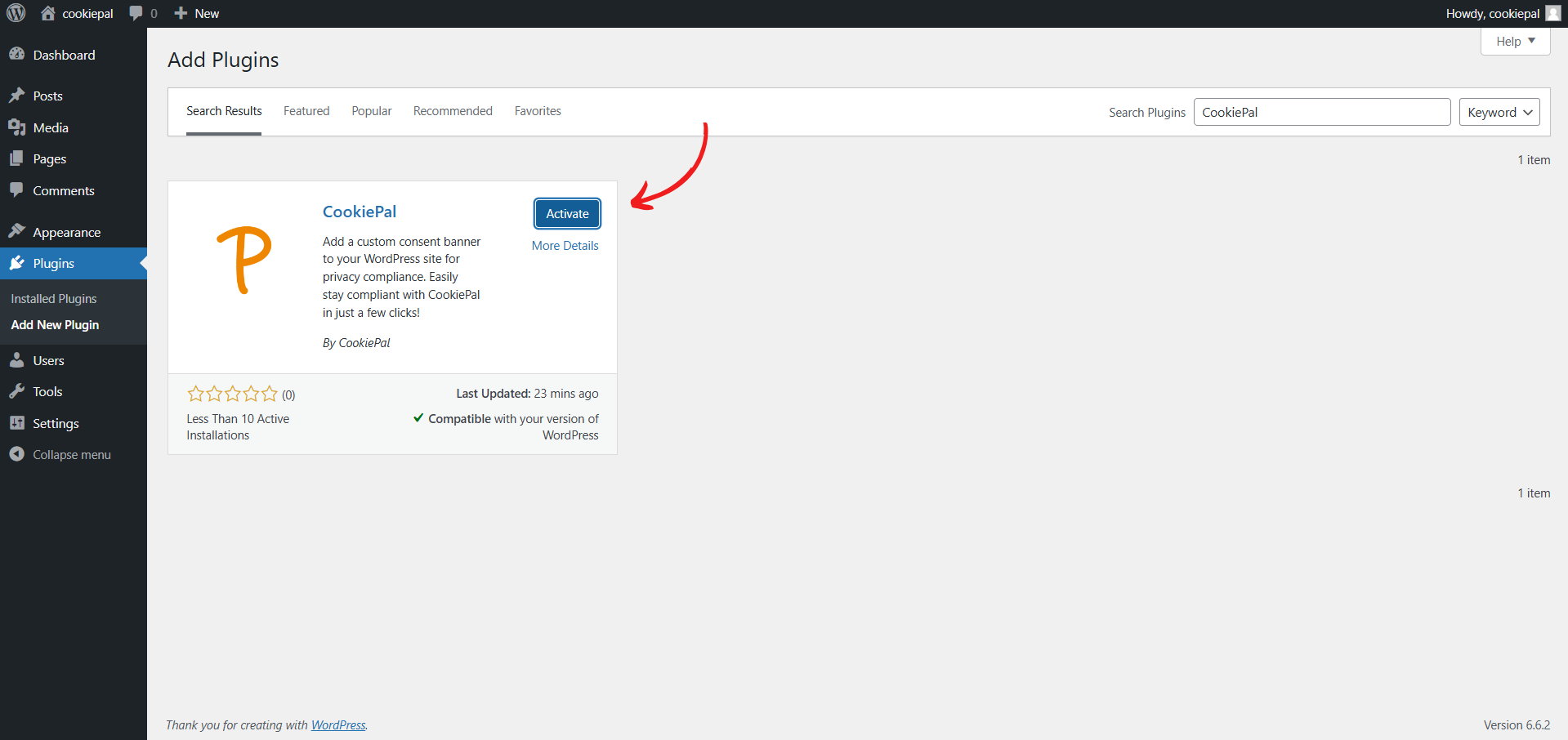 Activate Plugin: Click 'Activate'.